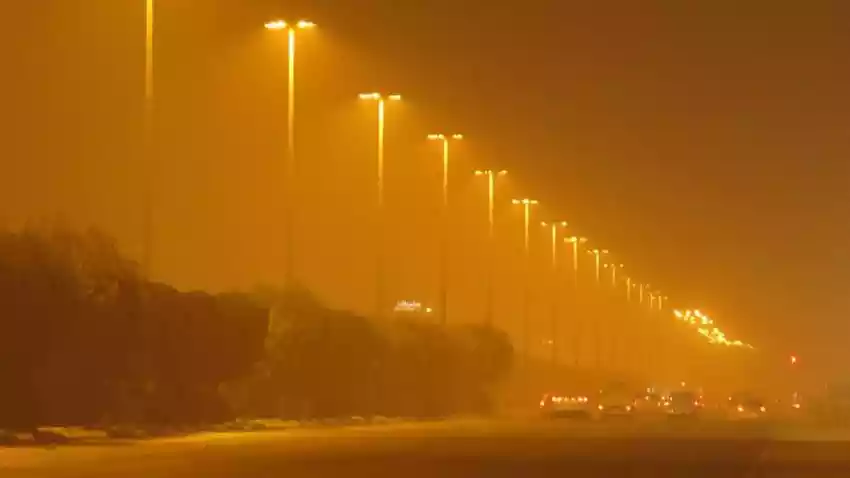 عاصفة رملية تتجه نحو عمان