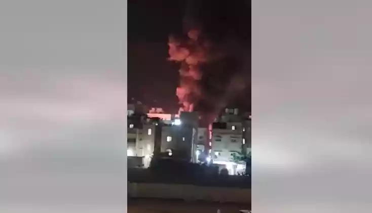 حريق ضخم في العقبة - فيديو