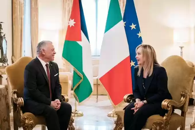 الملك يعرب عن تقديره لإيطاليا على الدعم الذي تقدمه للأردن