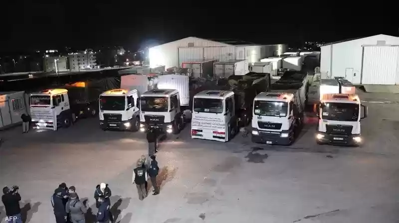 الأردن.. تسيير قافلة إغاثة مكونة من ١٤ شاحنة إلى سوريا