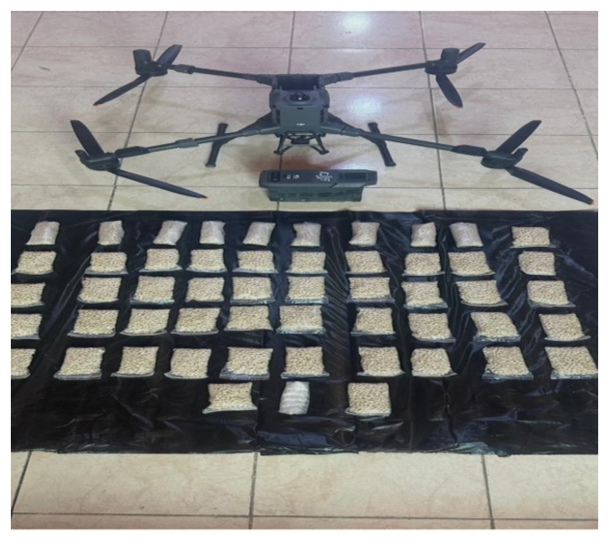 إحباط تهريب مواد مخدرة بواسطة طائرة مسيرة على الواجهة الغربية