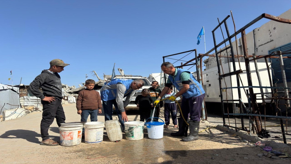 توفير 4.6 مليون لتر من المياه النظيفة يوميا للنازحين في غزة
