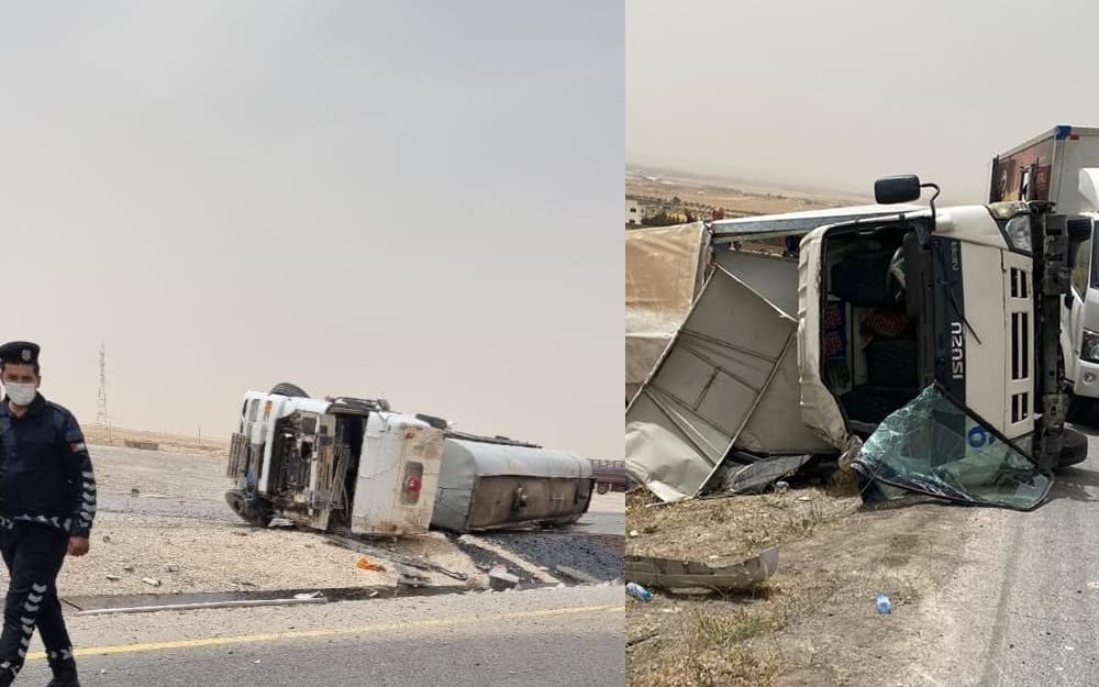 3 إصابات بحادثي تدهور على طريقي الصحراوي والأكيدر