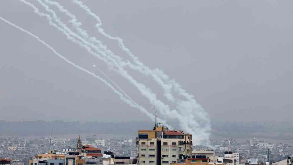 رشقة صاروخية فلسطينية نحو القدس المحتلة