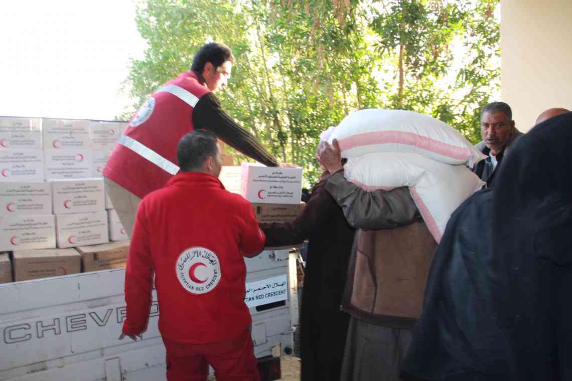 مساعدات لغزة من عدة دول تصل مطار العريش