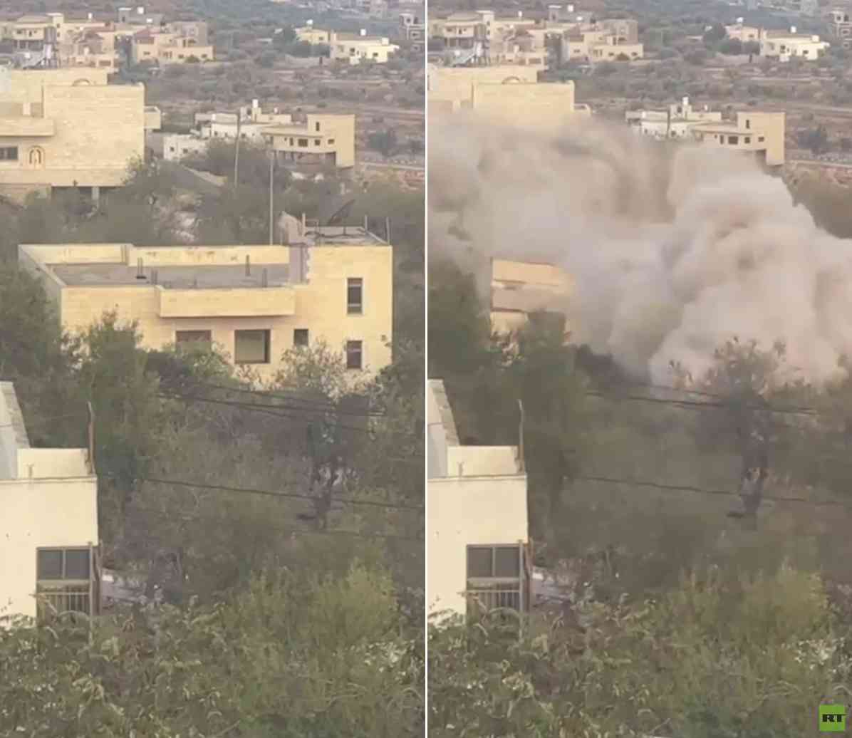 الاحتلال يفجر منزل قيادي حمساوي (فيديو)