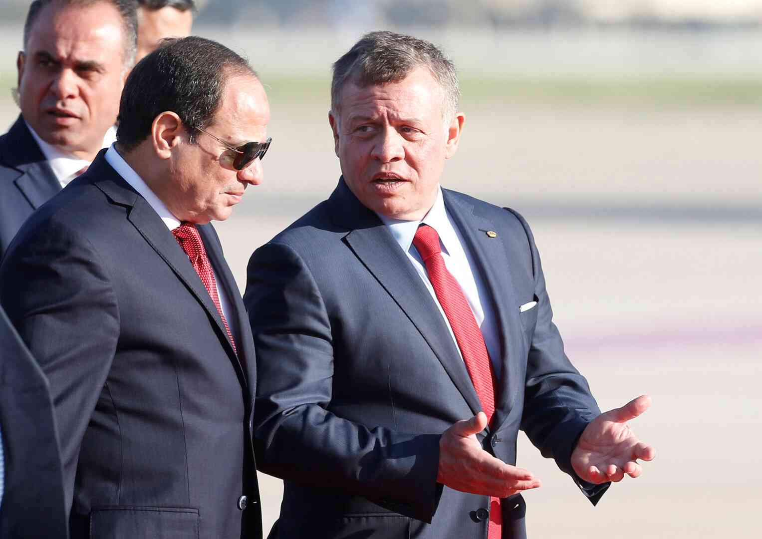 الملك والرئيس المصري يؤكدان ضرورة فرض هدنة إنسانية في غزة