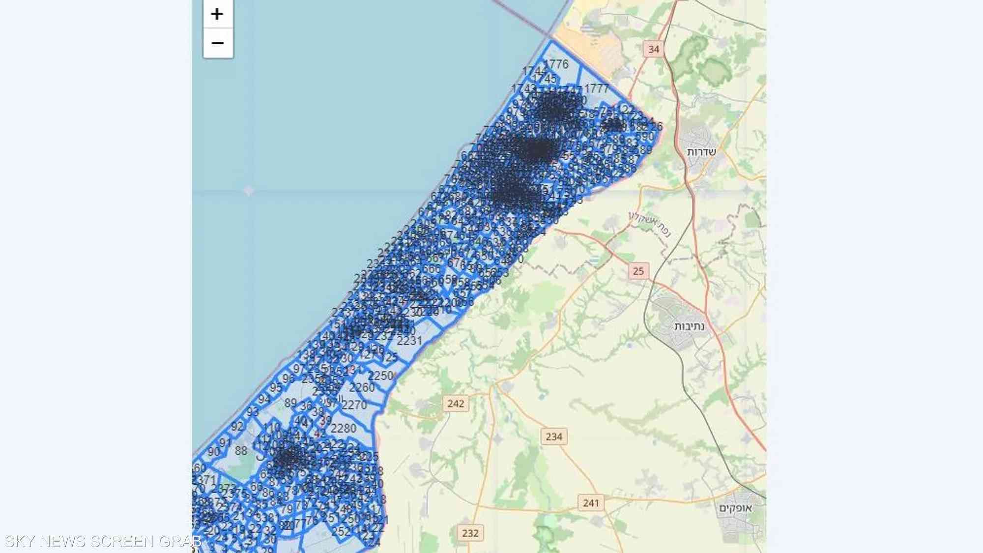 إسرائيل تنشر خريطة معقدة لأهالي القطاع.. لهذه الأسباب (صورة)