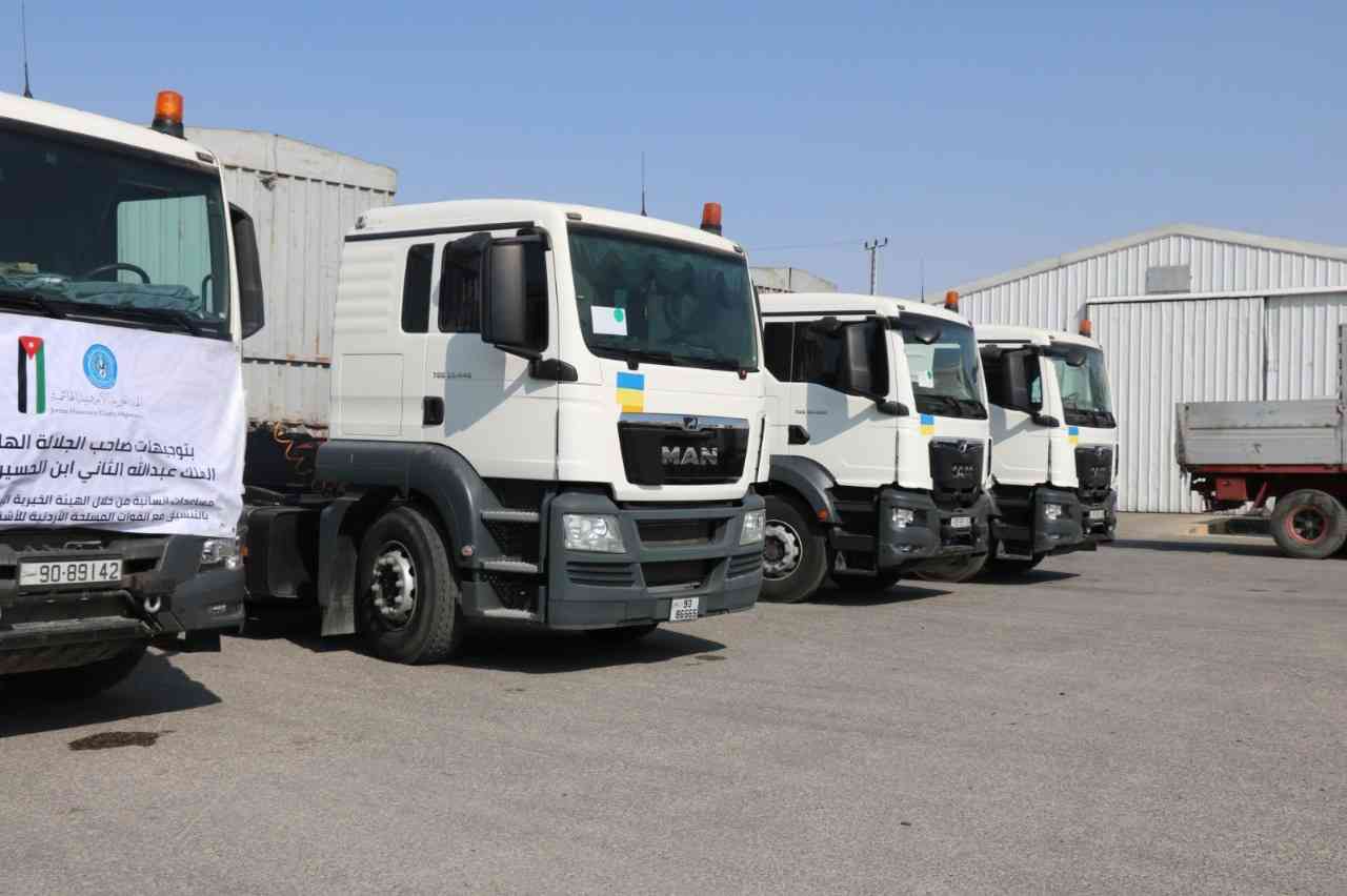 الخيرية الهاشمية تسيّر 46 شاحنة مساعدات إلى غزة