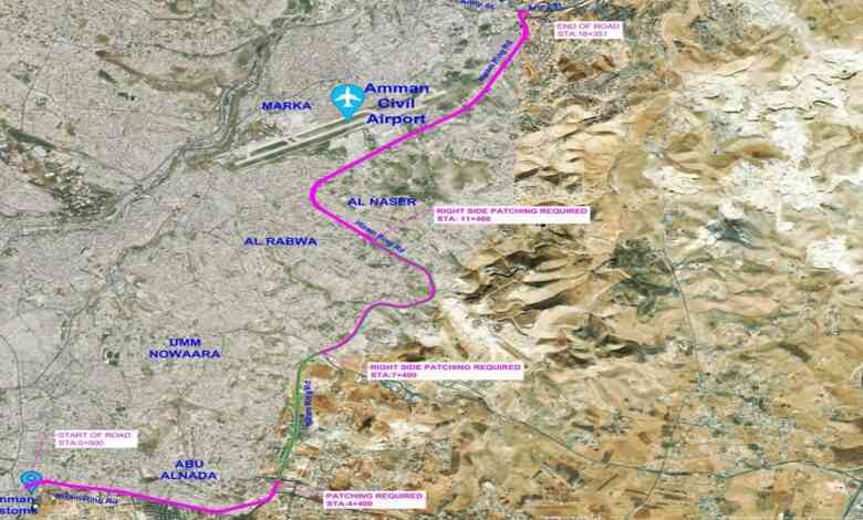 تحديد موعد تأهيل طريق الحزام الدائري في عمان