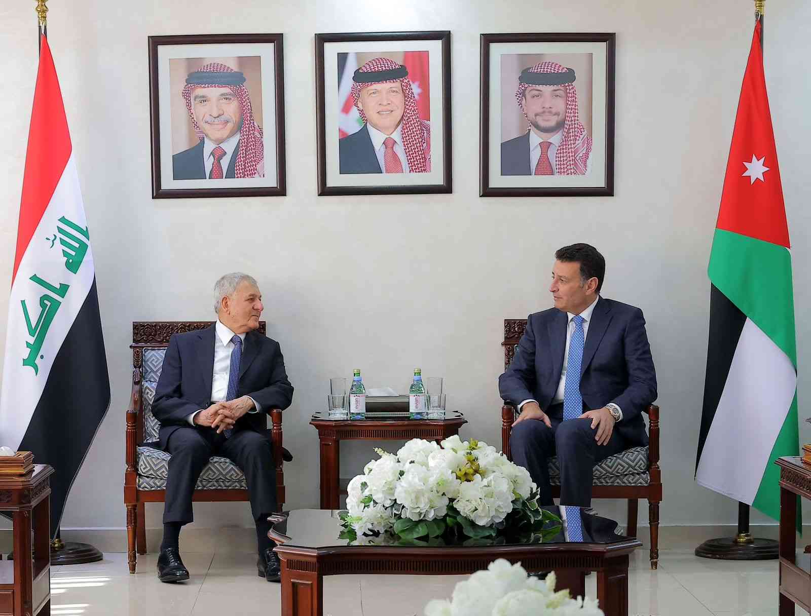 الرئيس العراقي يشيد بمواقف الأردن (صور)