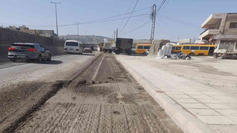 بدء مشروع صيانة طريق عمّان جرش ضمن لواء عين الباشا