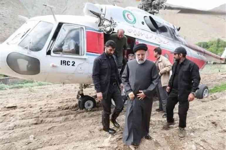 حادث هبوط صعب لطائرة مروحية تقل الرئيس الإيراني